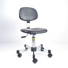 까만 폴리우레탄 ESD 청정실은 360도 회전대 조정가능한 의자를 착석시킵니다 협력 업체